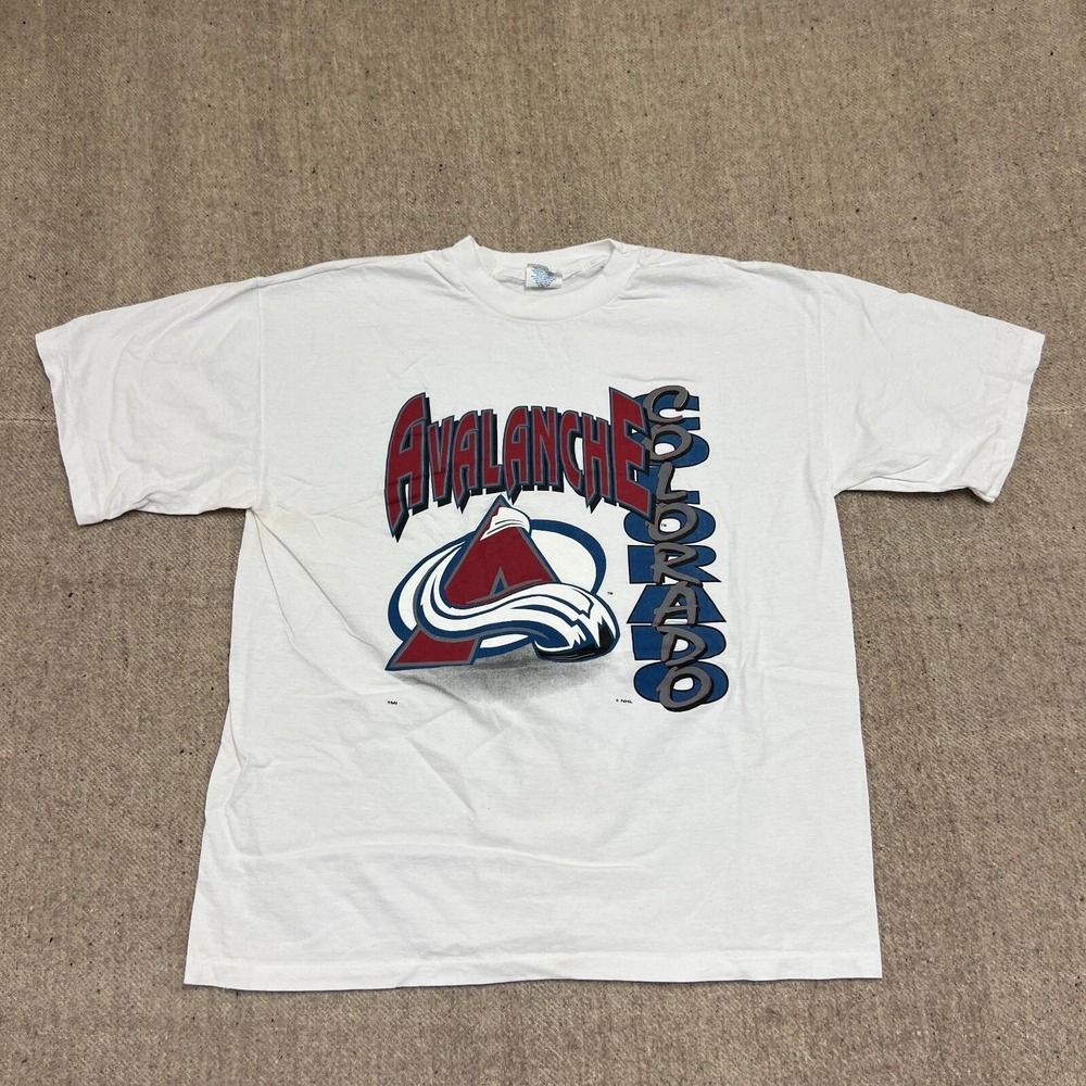 Vintage Colorado‎ Avalanche Shirt Mens Large White 1990s NHL